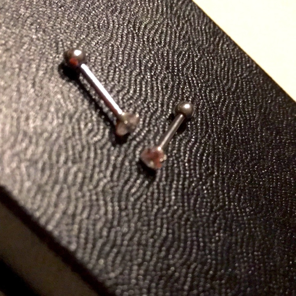 Pair of 16 gauge stainless steel piercings